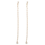 Gold-Plated Pearls Studded Classic Layered Ear Chain Earrings