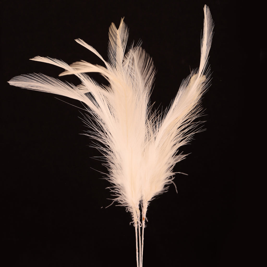 Men Off White Feather For Kalangi Brooch For Safa Turban Groom Wedding