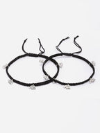 Set Of 2 Silver-Plated Anklets