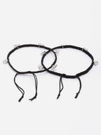 Set Of 2 Silver-Plated Anklets