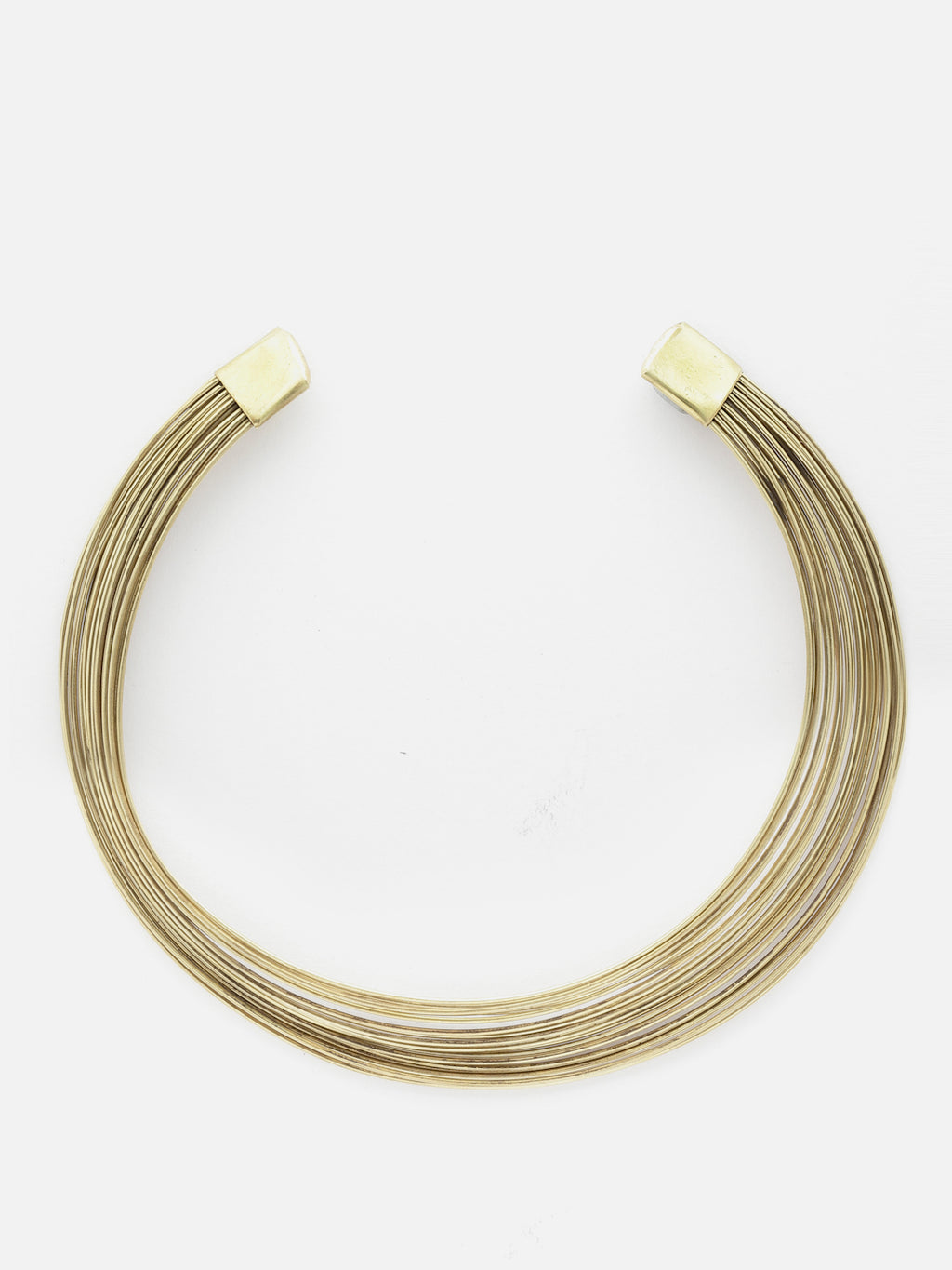 Gold-Plated layered Hasli Choker Tribal Statement Necklace