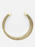 Gold-Plated layered Hasli Choker Tribal Statement Necklace