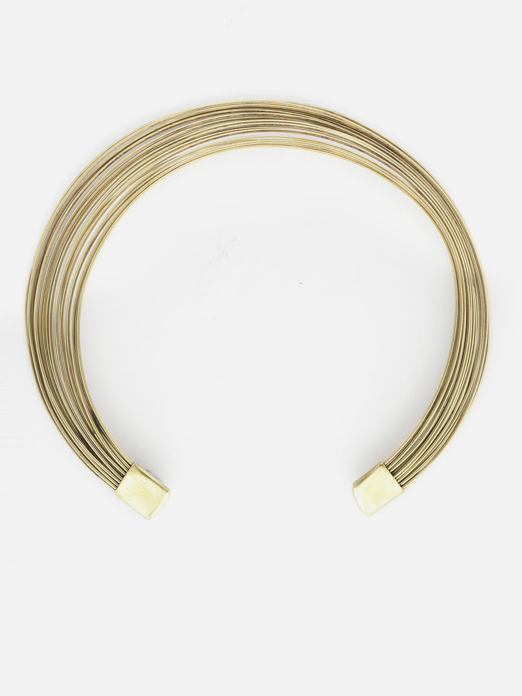 Gold-Plated layered Hasli Choker Tribal Statement Necklace