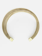 Gold-Plated layered Hasli Choker Tribal Statement Necklace