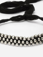 German Silver-Plated Ball Beaded Choker Tribal Festive Necklace