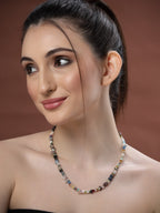Unisex Natural Stone Crystal Pearl Tribal Statement Beach Necklace