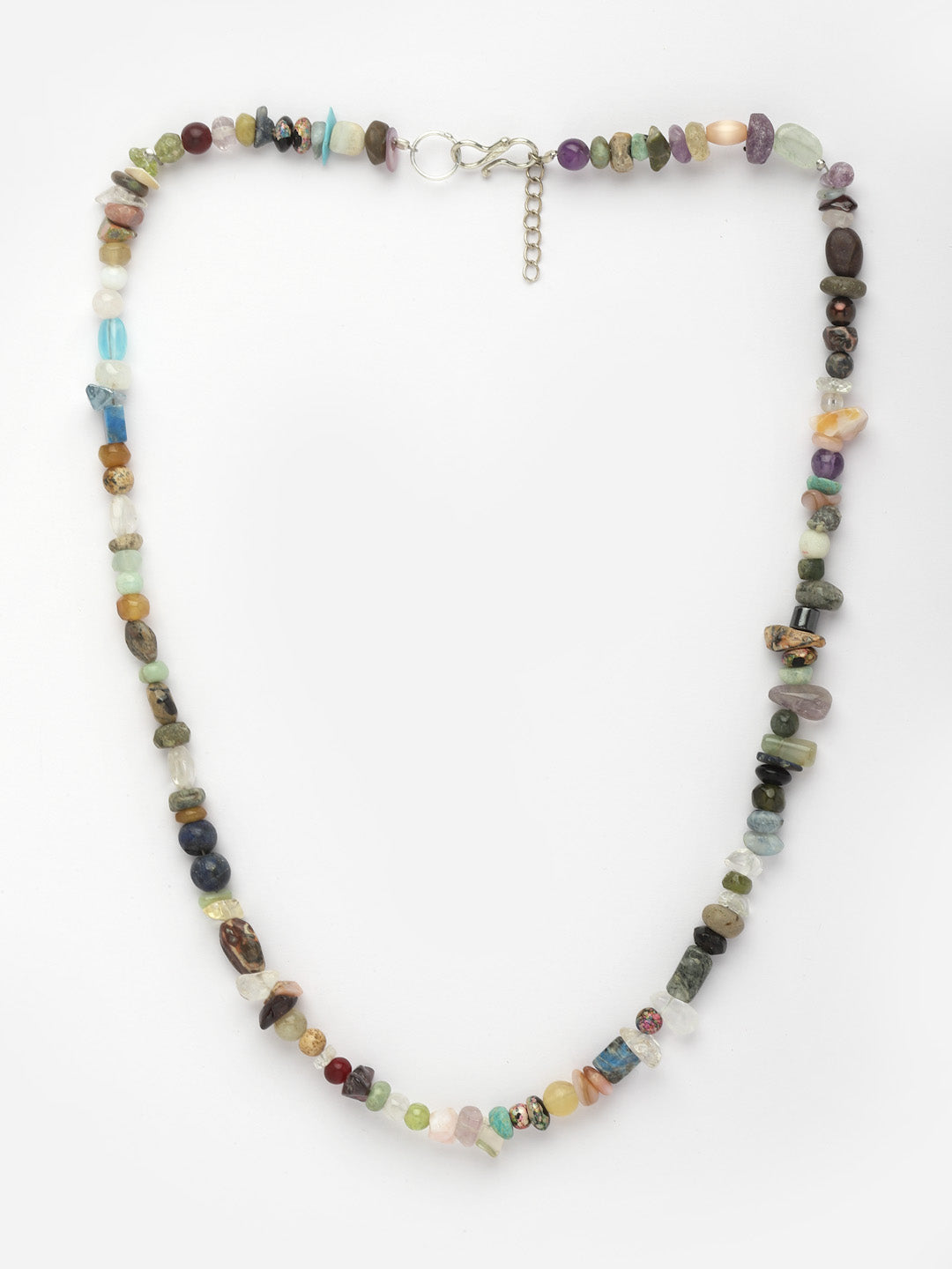 Unisex Natural Stone Crystal Pearl Tribal Statement Beach Necklace