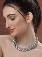 German Silver-Plated Choker Hasli Tribal Statement Oxidised Necklace