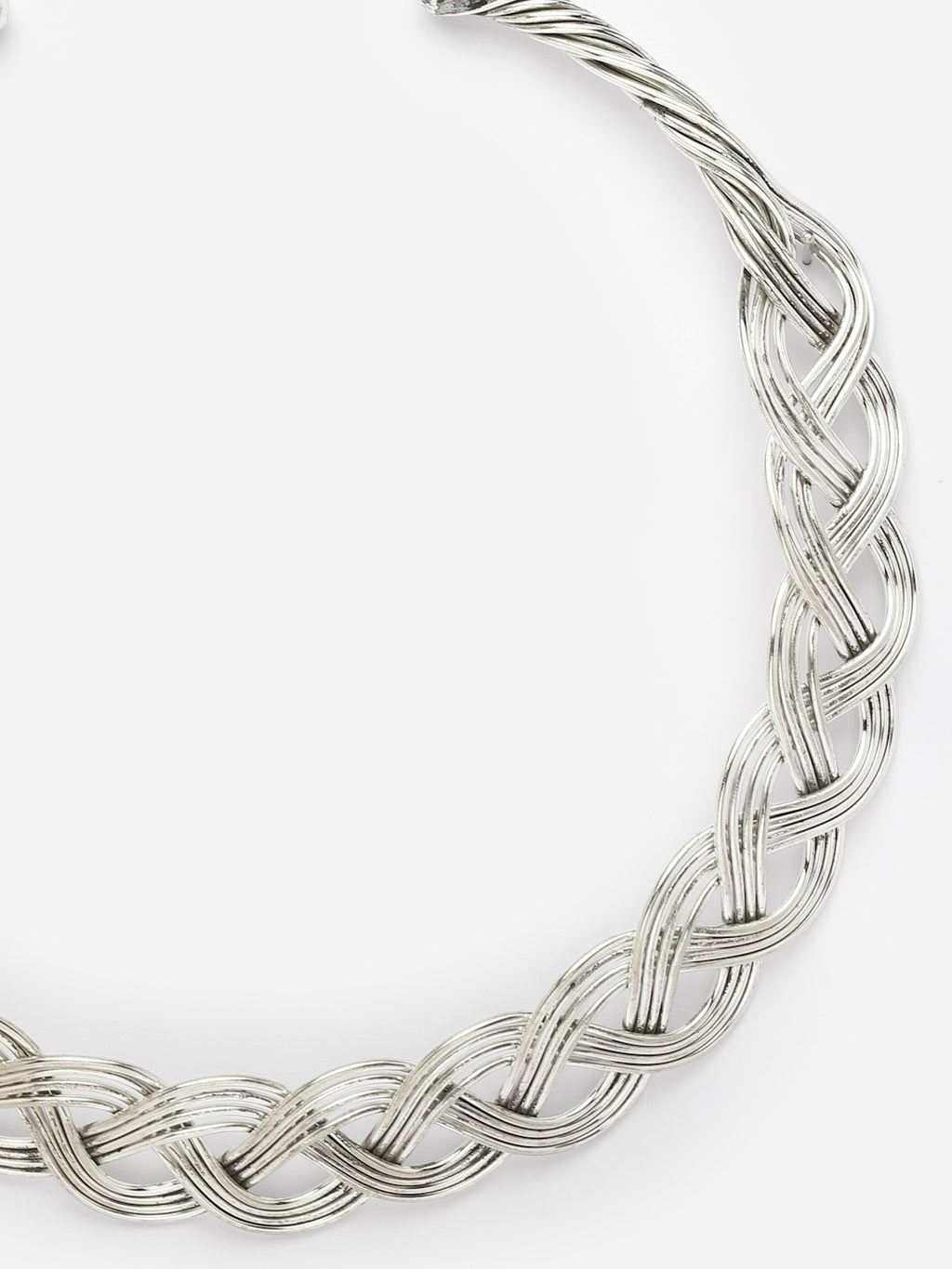 German Silver-Plated Choker Hasli Tribal Statement Oxidised Necklace
