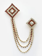 Unisex Stones-Studded Statement Brooch