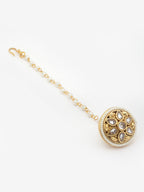 Gold-Plated Kundan-Studded Bor Borla Maang Tikka