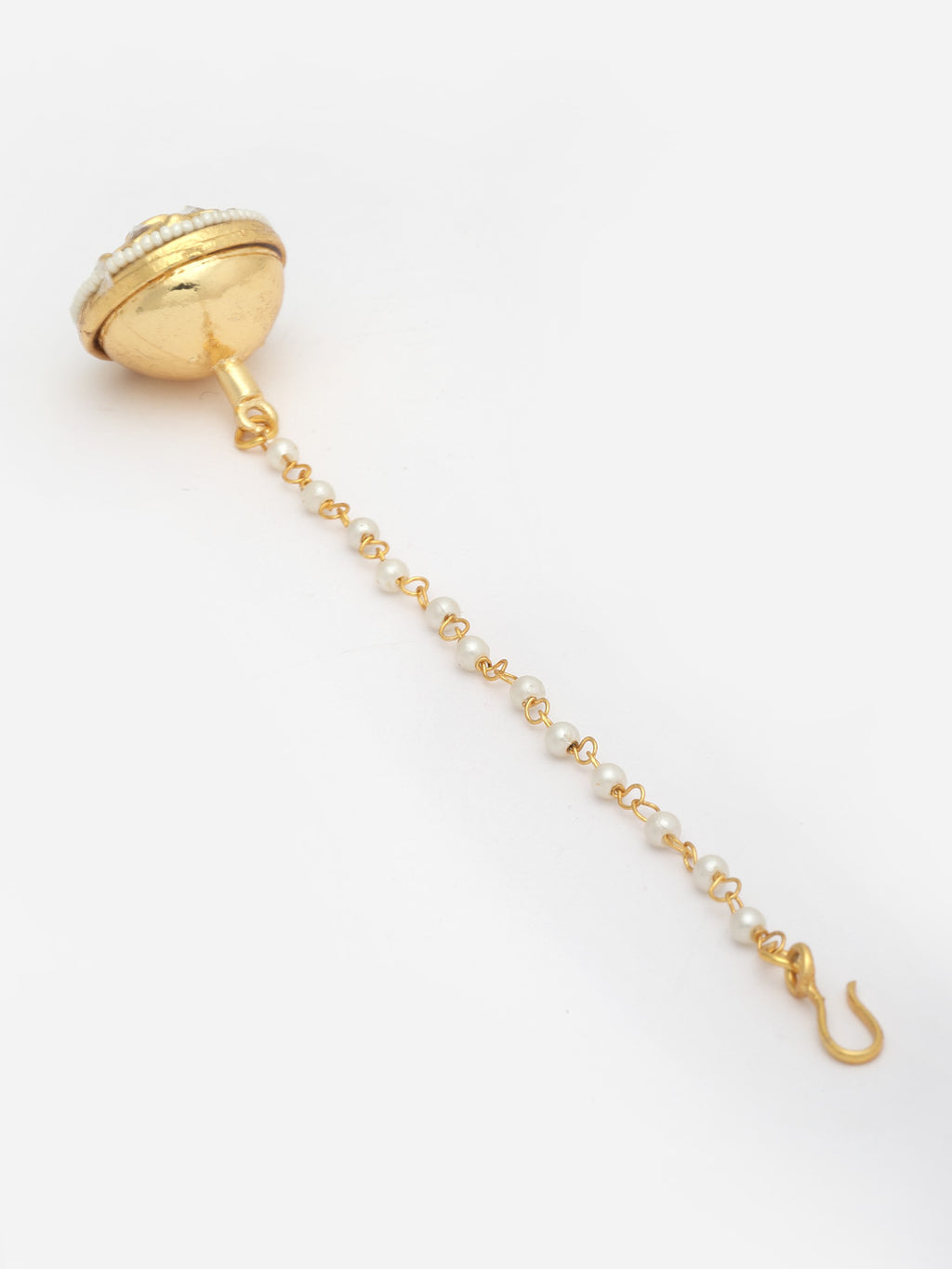 Gold-Plated Kundan-Studded Bor Borla Maang Tikka