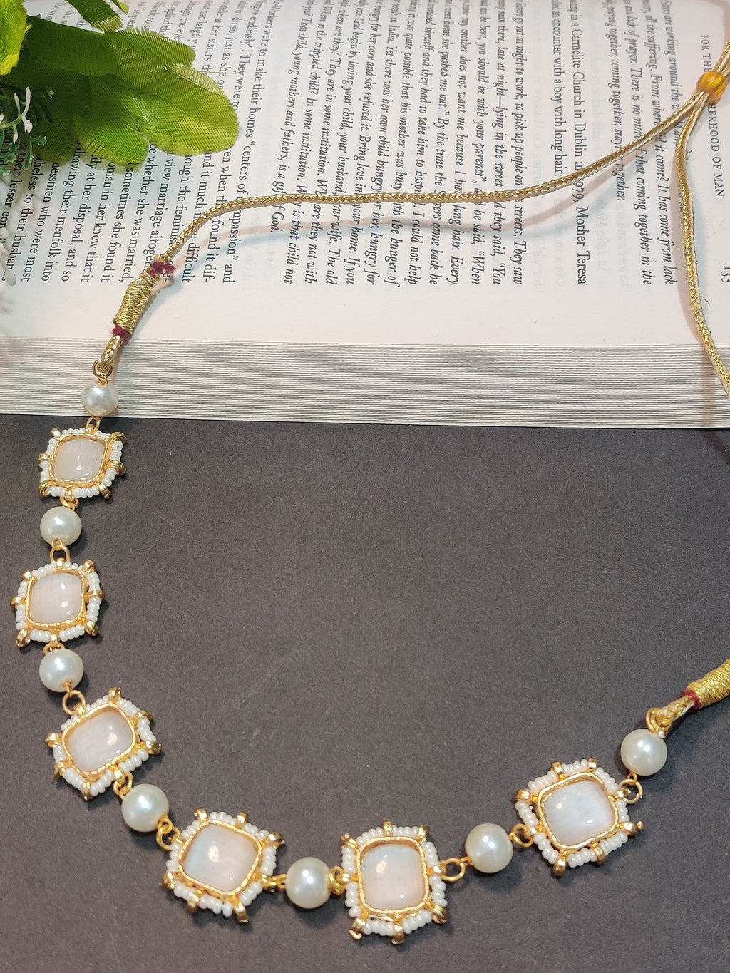 Gold-Plated Kundan Studded Statement Choker Necklace