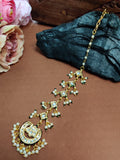 Gold Plated Kundan Studded  Chadbali Maang Tikka For Women Girls