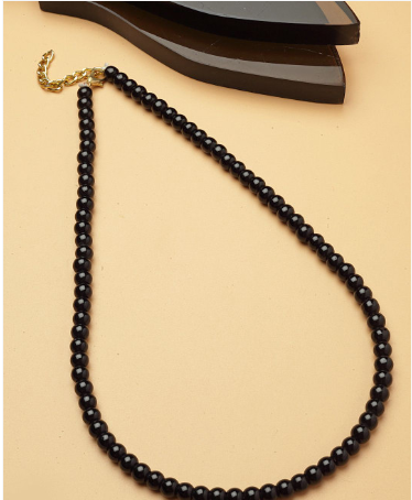 Men Beaded Pearl Chain Choker Statement Necklace