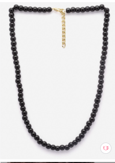 Men Beaded Pearl Chain Choker Statement Necklace