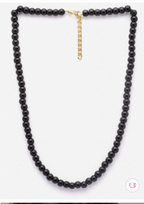 Men Beaded Pearl Chain Choker Statement Necklace