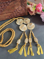 Gota Disc & Tassel Choti Paranda Ponytail Braid Holder – Gold