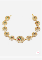 Gold-Plated Kundan-Studded & Pearl Beaded Matha Patti
