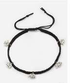 Women Silver Plated Oxidised Set of 1 Anklet