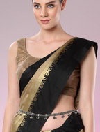 Silver-Plated German Silver Oxidised Ghungroo Beaded Kamarbandh Oxidized Waist Chain