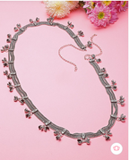 Silver-Plated German Silver Oxidised Ghungroo Beaded Kamarbandh Oxidized Waist Chain