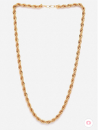 Unisex Gold-Plated Antique Chain Brass Necklace