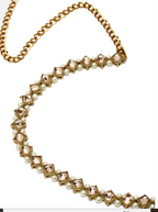 Gold-Toned Kundan Studded & Beaded Traditional Kamarbandh