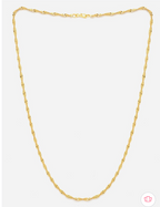 Unisex Gold-Plated Antique Chain Brass Necklace