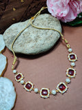 Gold-Plated Kundan Studded Statement Choker Necklace