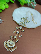 Gold Plated Kundan Studded  Chadbali Maang Tikka For Women Girls