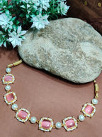 Gold-Plated Kundan Studded Statement Choker Necklace
