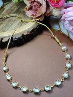 Gold-Plated Kundan Studded Statement Choker Necklace