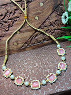 Gold-Plated Kundan Studded Statement Choker Necklace