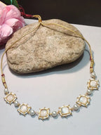 Gold-Plated Kundan Studded Statement Choker Necklace