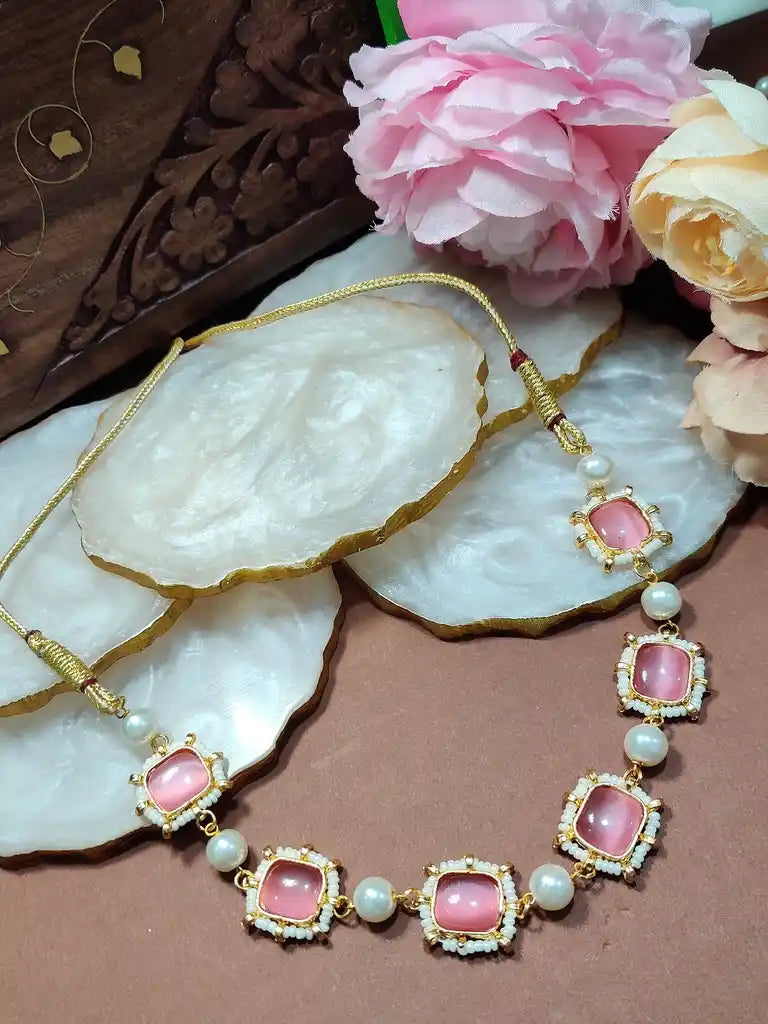 Gold-Plated Kundan Studded Statement Choker Necklace