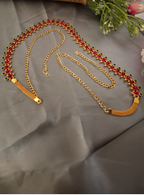 Gold-Plated Pink & Green Stone-Studded Waist Chain Kamarbandh