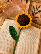 Handmade Crochet Sunflower Artificial Flower – Yellow